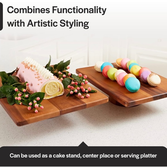 Rectangular Cake Stand, 11 x 15 Inch, - Picture 7 of 9